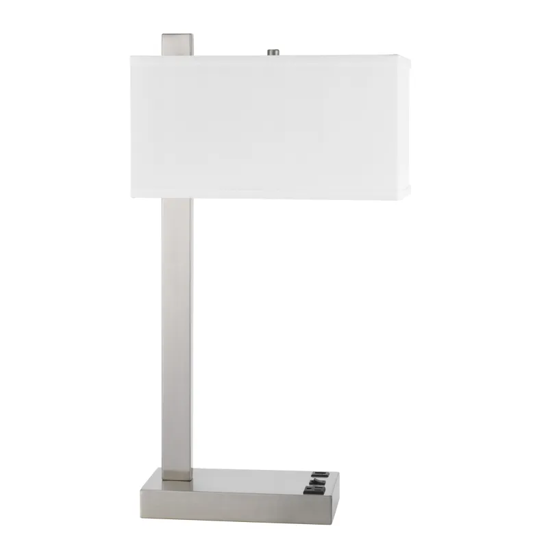 Drancy Metal Desk Lamp With One Power Outlet And One USB Charging Port