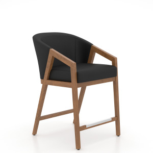 Modern Upholstered Fixed Stool