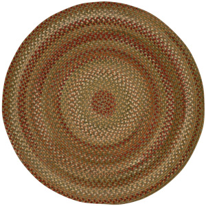 Homecoming Evergreen Round Rug