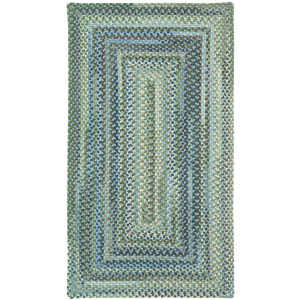 Homecoming Sky Blue Concentric Rectangle Rug
