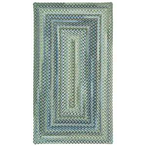 Homecoming Sky Blue Concentric Rectangle Rug - 3\' x 3\'