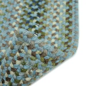 Homecoming Sky Blue Concentric Rectangle Rug - 3\' x 3\'