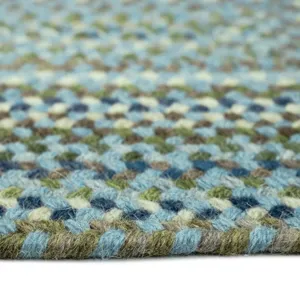 Homecoming Sky Blue Concentric Rectangle Rug - 3\' x 3\'