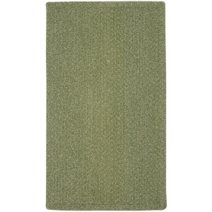 Heathered Sage Green Vertical Stripe Rectangle Rug