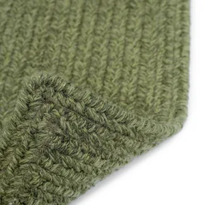 Heathered Sage Green Vertical Stripe Rectangle Rug - 9\'2\" x 13\'2\"
