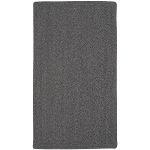 Heathered Grey Vertical Stripe Rectangle Rug