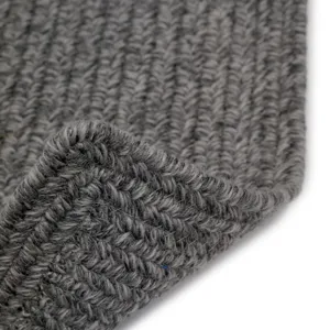 Heathered Grey Vertical Stripe Rectangle Rug - 7\' x 9\'