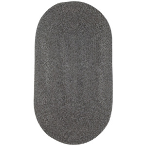 Heathered Grey Oval Rug