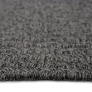 Heathered Grey Oval Rug - 7\' x 9\'