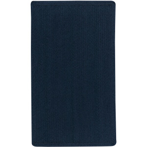 Heathered Pinwheel Navy Blue Solid Vertical Stripe Rectangle Rug