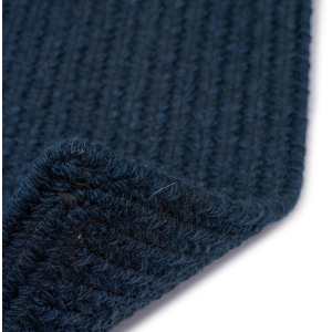 Heathered Pinwheel Navy Blue Solid Runner Rug