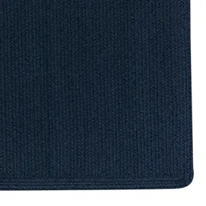 Heathered Pinwheel Navy Blue Solid Vertical Stripe Rectangle Rug - 3\' x 5\'