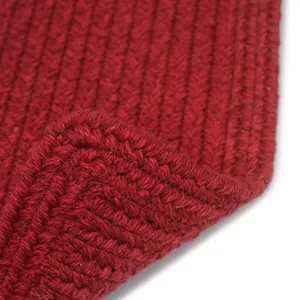 Heathered Scarlet Red Solid Vertical Stripe Rectangle Rug - 2\'3\" x 4\'3\"