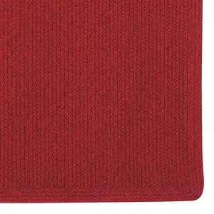 Heathered Scarlet Red Solid Vertical Stripe Rectangle Rug - 2\'3\" x 4\'3\"