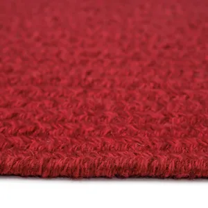 Heathered Scarlet Red Solid Oval Rug - 7\' x 9\'
