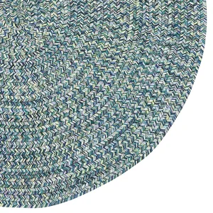 Sea Glass Ocean Blue Round Rug - 9\'6\" x 9\'6\"