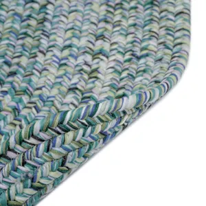 Sea Glass Ocean Blue Oval Rug - 4\' x 6\'