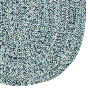 Sea Glass Ocean Blue Oval Rug - 4\' x 6\'