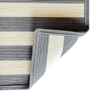 Timeless Gray Cross Sewn Rectangle Rug - 4\' x 6\'