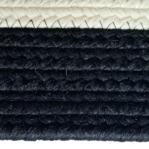 Timeless Black Concentric Rectangle Rug - 2\' x 8\'