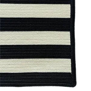 Timeless Black Cross Sewn Rectangle Rug - 9\'2\" x 13\'2\"