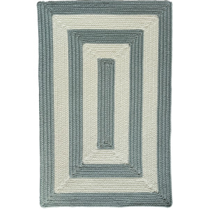 Timeless Spa Blue Concentric Rectangle Rug