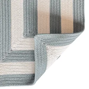 Timeless Spa Blue Concentric Rectangle Rug - 3\' x 3\'