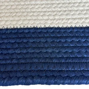 Timeless Navy Concentric Rectangle Rug - 7\'6\" x 7\'6\"