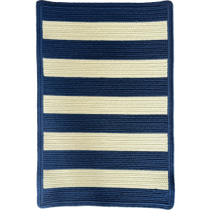 Timeless Navy Cross Sewn Rectangle Rug