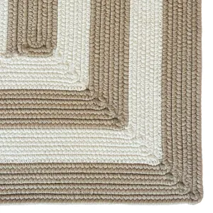 Timeless Camel Concentric Rectangle Rug - 5\'6\" x 5\'6\"