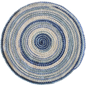Crafted Seafoam Round Rug