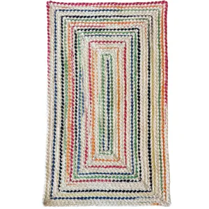 Crafted Vivid Concentric Rectangle Rug - 2\'3\" x 9\'3\"