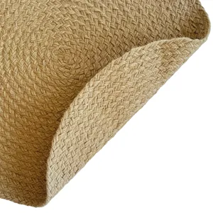 Terra Harvest Natural Round Rug - 3\' x 3\'