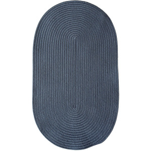 Shoreline Ocean Blue Oval Rug