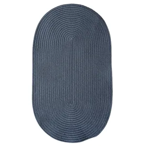 Shoreline Ocean Blue Oval Rug - 4\' x 6\'