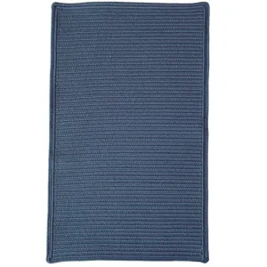 Shoreline Ocean Blue Cross Sewn Rectangle Rug - 3\' x 5\'