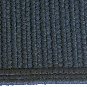 Shoreline Navy Cross Sewn Rectangle Rug - 5\'6\" x 5\'6\"