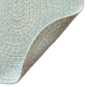 Beach Barn Tweed Baby Blue Oval Rug - 7\' x 9\'