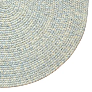Beach Barn Tweed Baby Blue Oval Rug - 7\' x 9\'