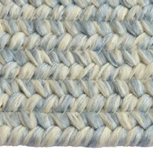 Beach Barn Tweed Baby Blue Oval Rug - 7\' x 9\'