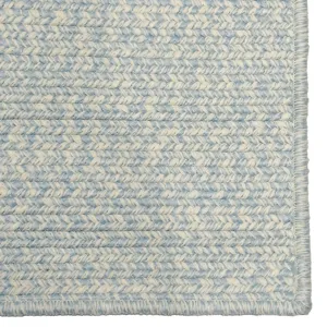 Beach Barn Tweed Baby Blue Cross Sewn Rectangle Rug - 9\'2\" x 13\'2\"