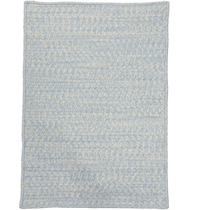 Beach Barn Tweed Baby Blue Cross Sewn Rectangle Rug