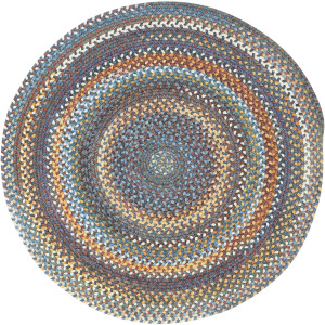 American Legacy Slate Blue Round Rug