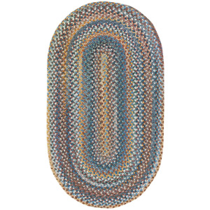 American Legacy Slate Blue Oval Rug