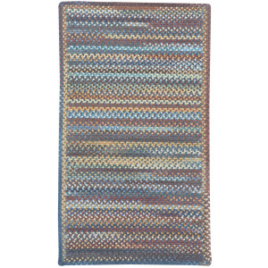 American Legacy Slate Blue Cross Sewn Rectangle Rug
