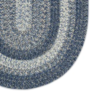 Sturbridge Lake Blue Oval Rug - 5\' x 8\'