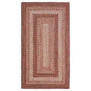 Sturbridge Maple Red Concentric Rectangle Rug - 7\' x 9\'