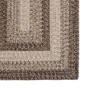 Sturbridge Berkshire Brown Concentric Rectangle Rug - 9\'6\" x 9\'6\"
