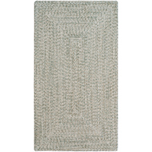 Stockton Light Green Concentric Rectangle Rug