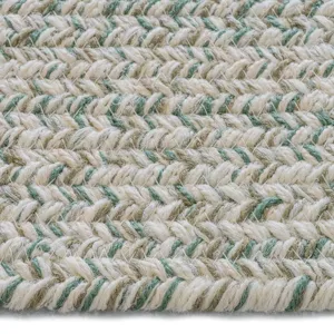 Stockton Light Green Concentric Rectangle Rug - 2\' x 8\'
